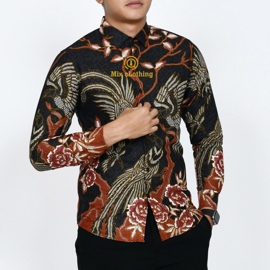 UNIK ASLI KEMEJA PRIA SLIM FIT BAJU BATIK PRIA SLIMFIT LB164