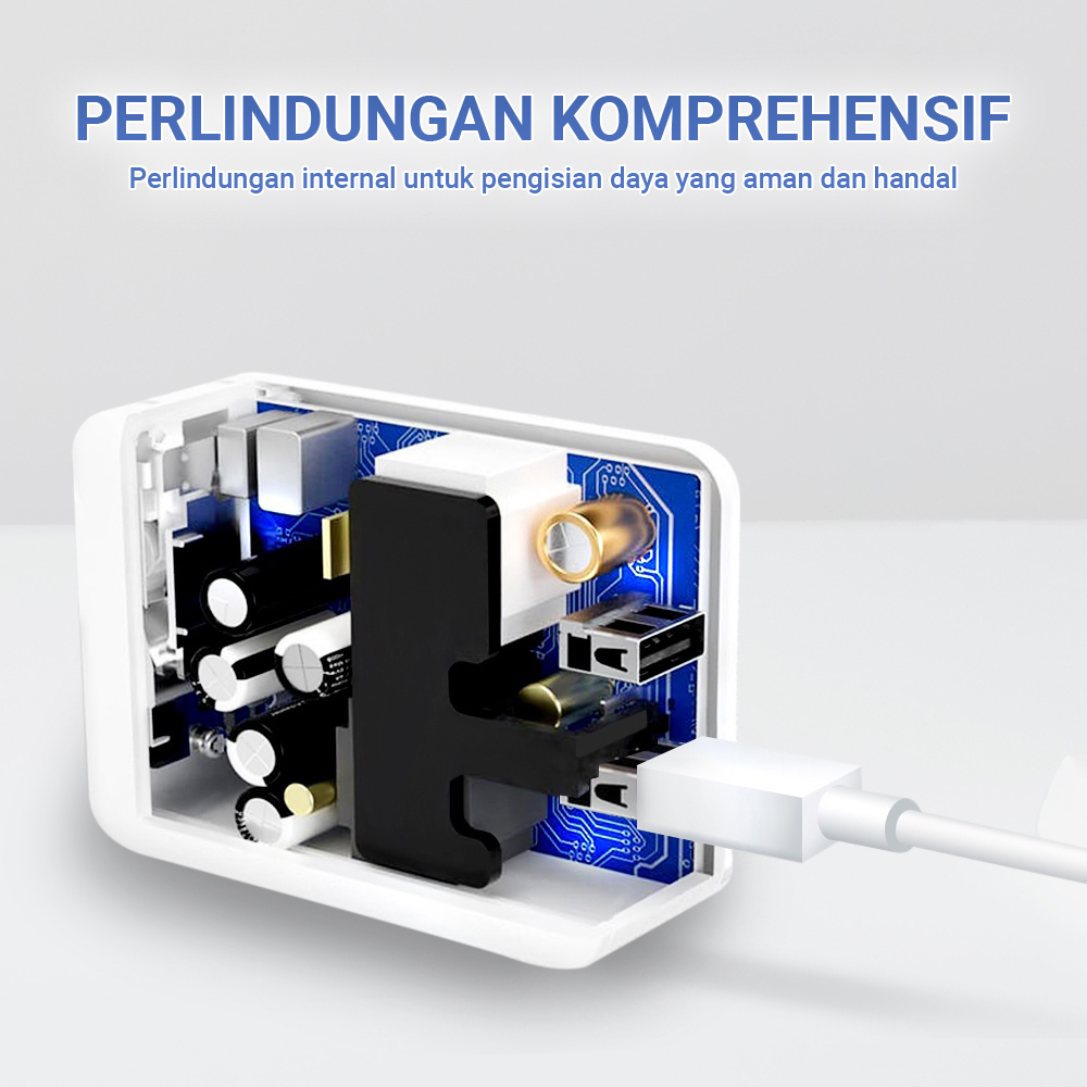 Halluna Kepala Charger Fast Charging 2in1 Quick Charge 3.0