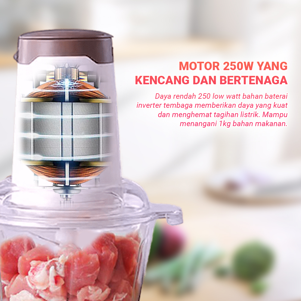 Halluna Blender 3IN1 / Penggiling Bumbu , Daging , Sayur , Buah