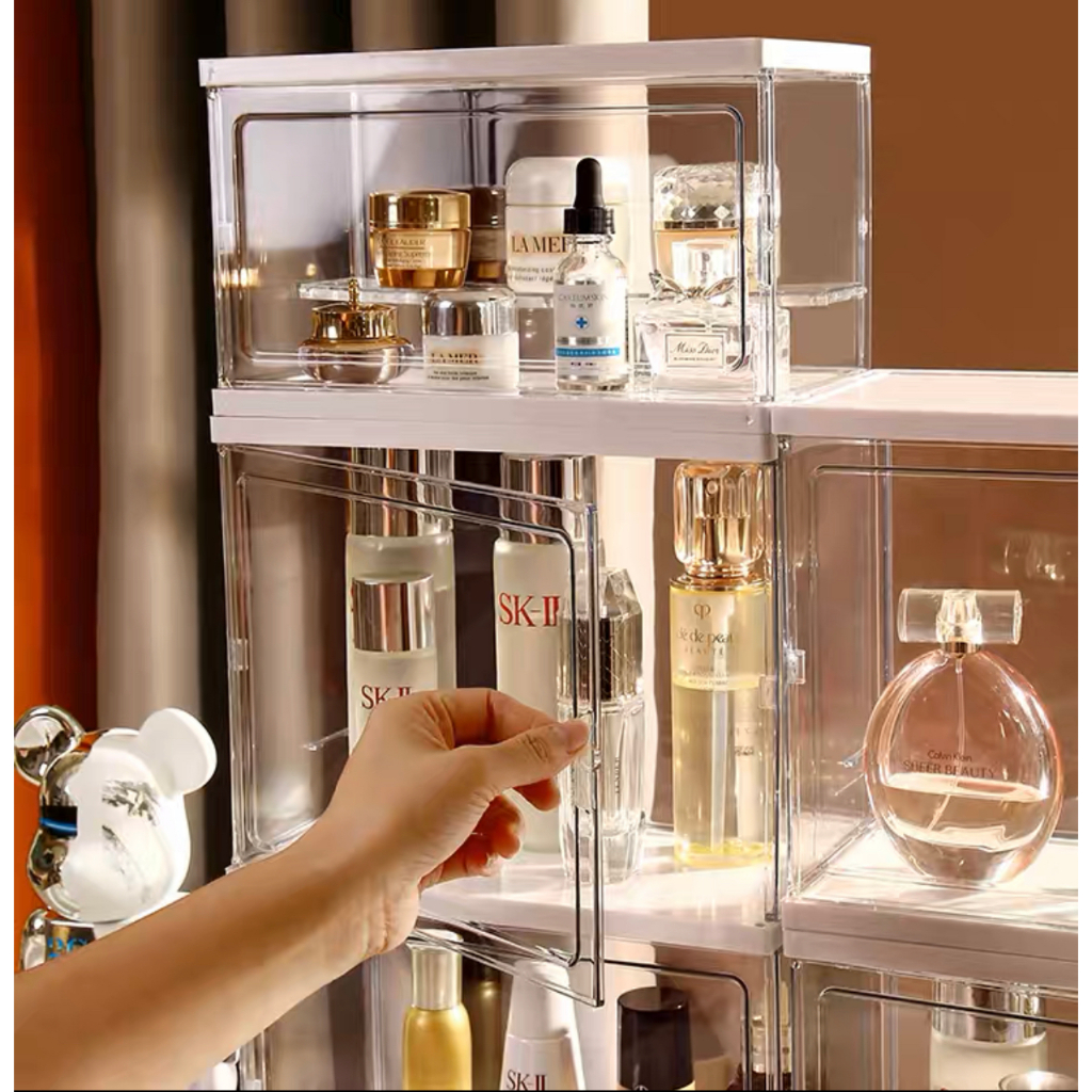 Rak Parfum Acrylic Organizer Tempat Kosmetik Tempat Parfum Serbaguna