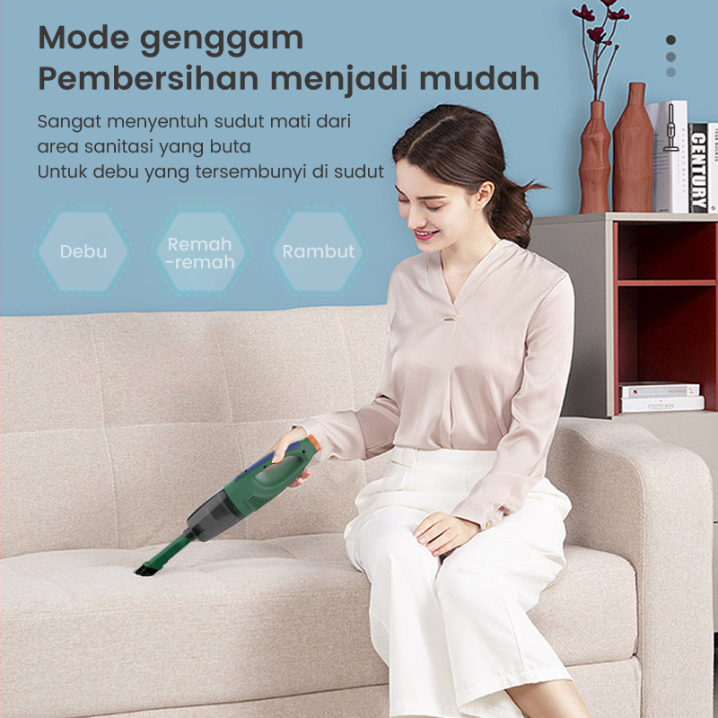 Kaisavilla Vacum Cleaner Portable Cordless Handheld Vacuum Cleaner Portable Home/Car Vacuum Cleanner