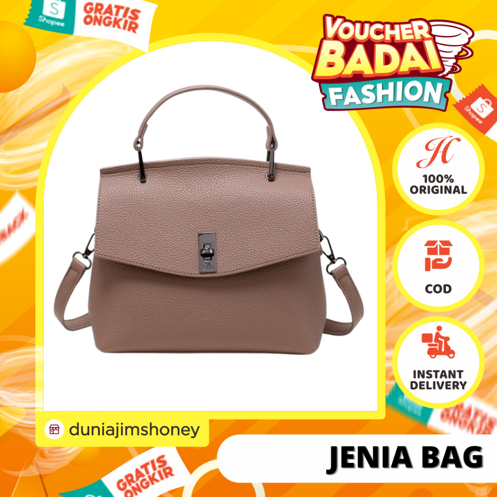 Jims Honey Jenia Bag Tas Selempang Wanita Kekinian Import JH