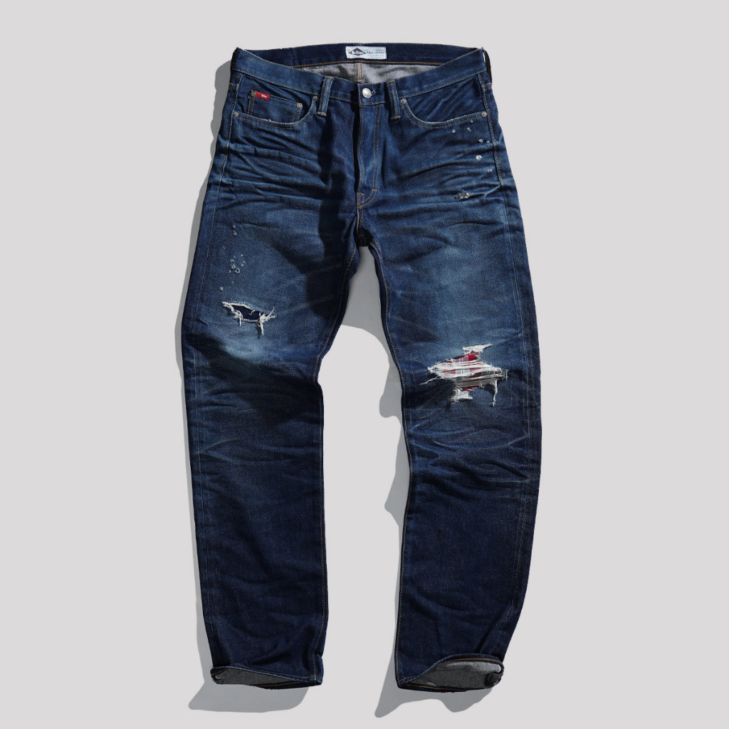 LEE COOPER SELVEDGE NON-RAW ARTHUR REPAIRED DARK BLUE - Celana Panjang - Size 33 (SECOND)