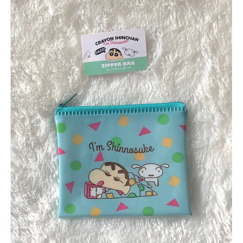 

RK zipper pouch crayon shinchan serbaguna size 14x12cm original japan
