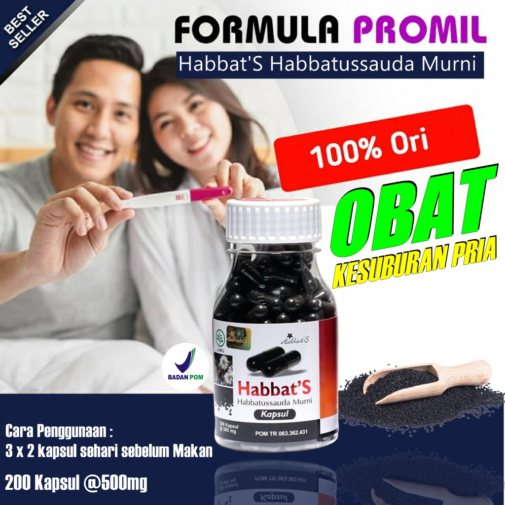 Obat herbal untuk kesuburan pria habbats murni promil program hamil penyubur pria penambah kesuburan