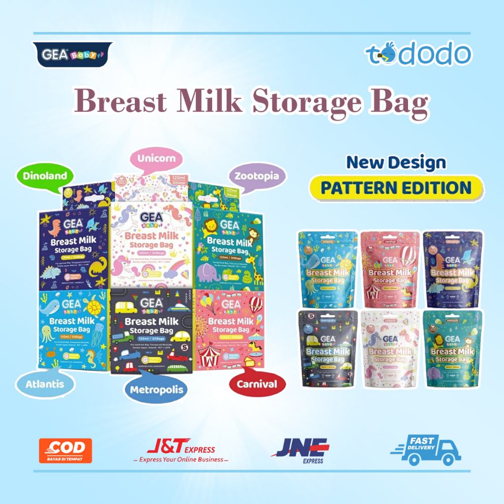GEABABY Storage Bag 120ml Pattern Edition / Kantong Asi