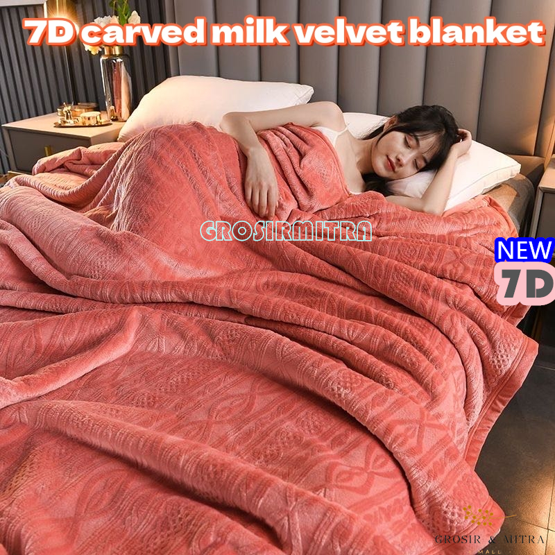Selimut Dewasa Selimut Jumbo Selimut Tebal Unisex Bulu Halus Ukuran 180x200cm Perlengkapan Kamar Tidur Aestetic Berkualitas Nyaman Lembut Tidak Panas Terlaris Selimut Murah Selimut 7D