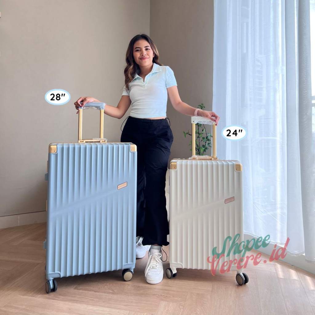 Koper Parkson AURORA Series 20 Inch Cabin Size 24 Inch Baggage Size  TSA Lock Frame Aluminium SuitCase Koper Anti Pecah