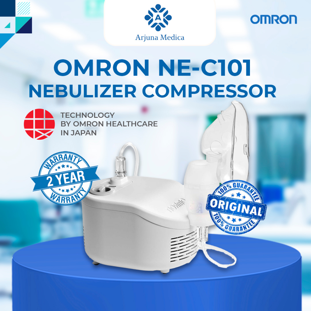 Omron Compressor Nebulizer NE - C101 | Nebu Alat Uap | Nebulizer Portable | Nebulizer Anak Bayi | Batuk Pilek Asma