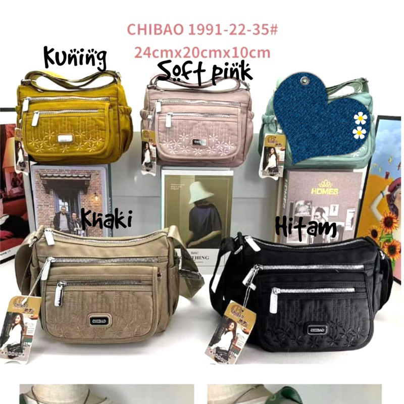 CB1991-35 TAS SELEMPANG WANITA IMPORT CHIBAO 7 RUANG