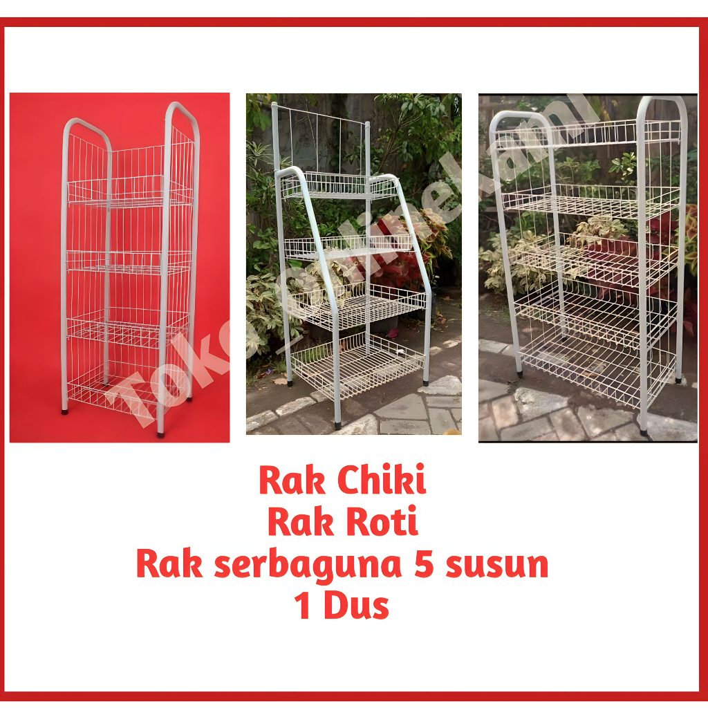 Rak Chiki 4susun dan 5susun 1dus/Rak Roti 1 dus/Rak Grosir