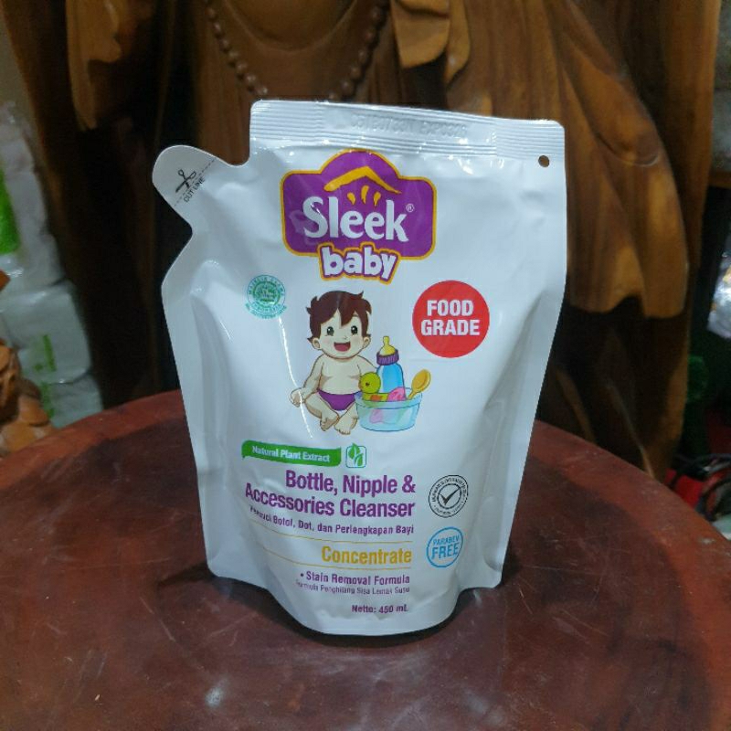 SLEEK 450 ml BABY BOTTLE, NIPPLE AND ACCESSORIES CLEANSER FOOD GRADESABUN PEMBERSIH BOTOL DLL