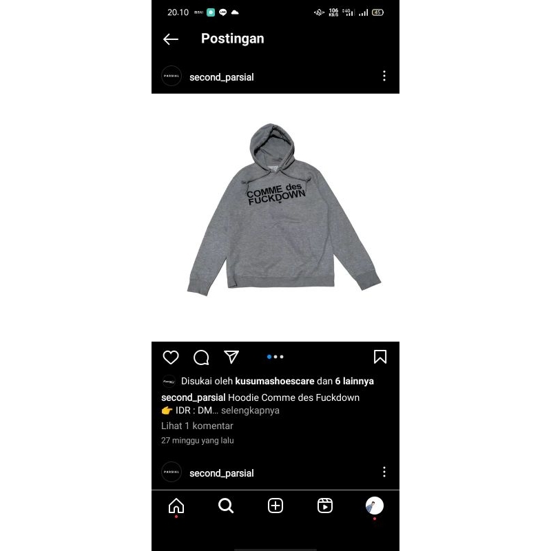 hoodie Comme des Fuckdown