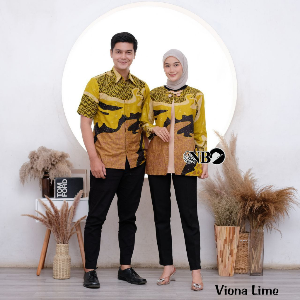 Batik Couple Modern Atasan Blouse Batik Kerja Kantor Wanita Seragam Batik M L XL XXL