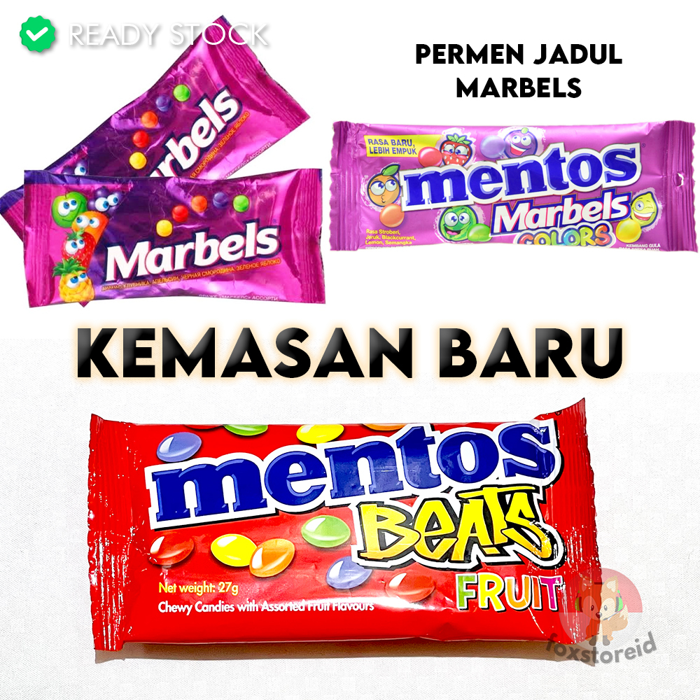 

Mentos Beats 27g Permen Impor Jadul Marbels