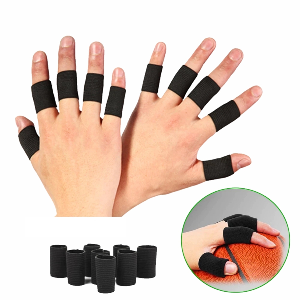 Finger Support Futsal Bola Voli Basket - Pelindung Jari Deker Jari Tangan Olahraga Warna Hitam