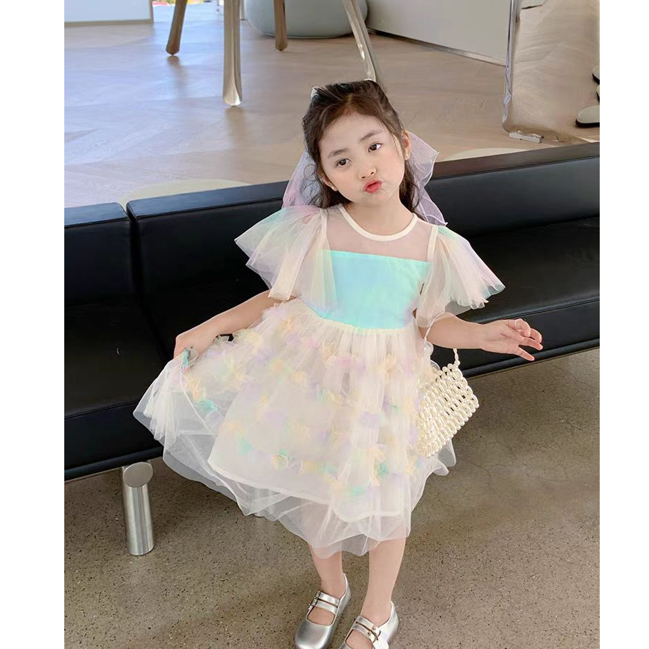 (Hello Girl)F244 Jepit Rambut Anak Motif Renda Pengantin Gaya Korea Import