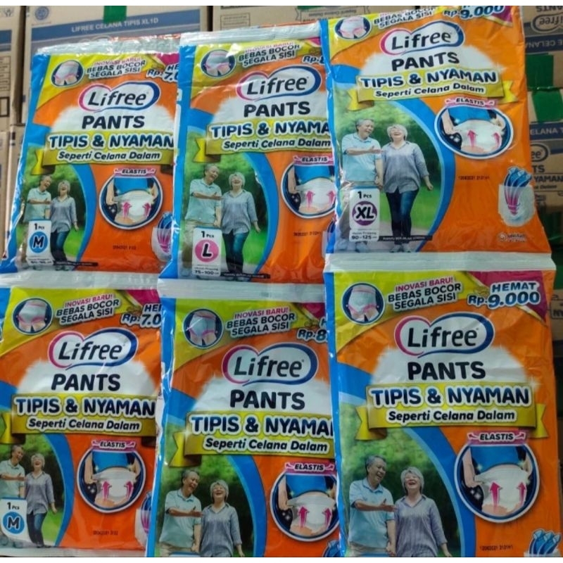 12 pcs LIFREE POPOK CELANA dewasa  paket&quot; HEMAT&quot;all size