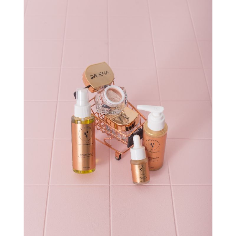 DAVIENA SKINCARE PAKET GOLD SERIES |DAVIENA SKINCARE