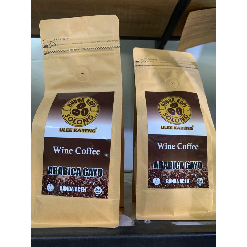 

Bubuk Kopi Arabica Wine ( Roasted Beans ) 500 gr Solong Ulee Kareng