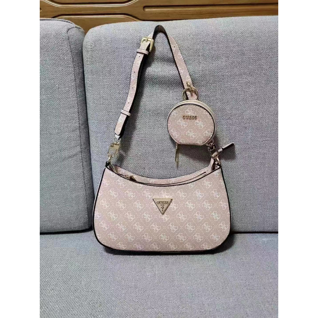 GUESS BAG 2 IN  1- SHOULDER BAG FREE POUCH -TAS WANITA IMPORT #96754