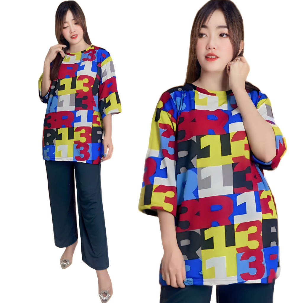 LD 120 SETELAN WANITA CELANA DAN ATASAN OVERSIZE WANITA SULASTRI