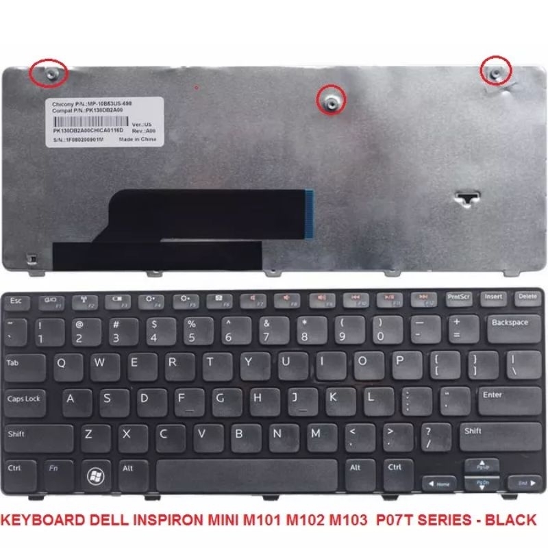 Keyboard Laptop DELL 1122 P07T M101Z M101 M102 1120 1121 1122  P102Z