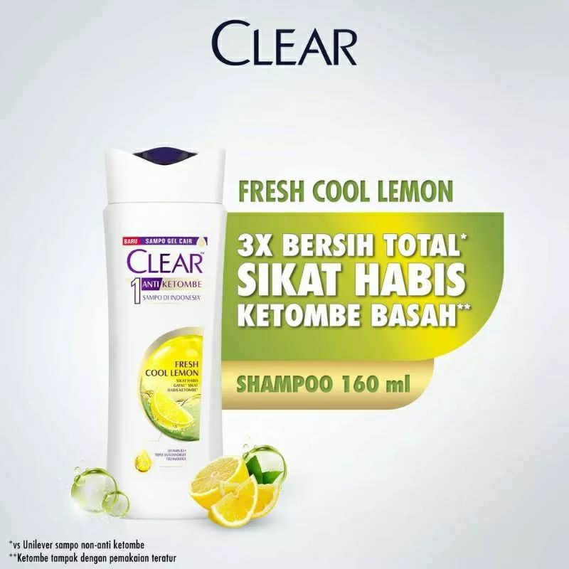 Clear Shampoo Fresh Cool Lemon 160ml