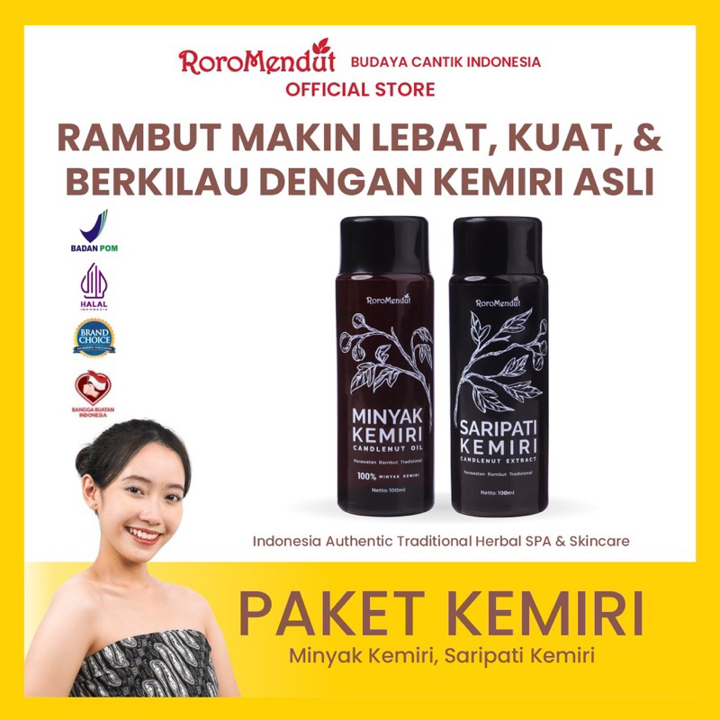 Roro Mendut PAKET MINYAK KEMIRI DAN SARIPATI KEMIRI