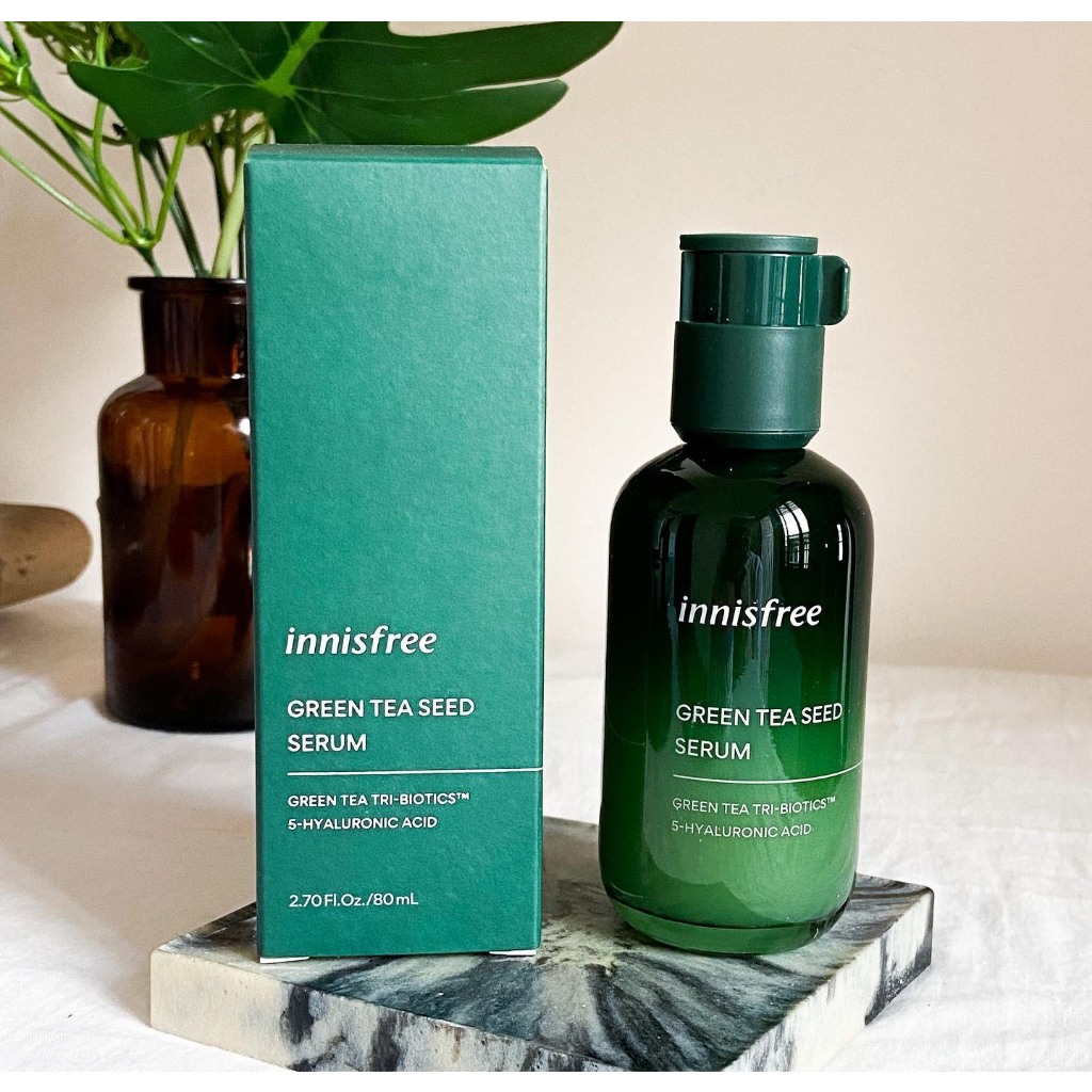 Innisfree Green Tea Seed Serum 80 ml Kemasan Baru Fullsize - Skincare Wajah Inisfree Innisfre Innesfree BPOM Serum Hijau