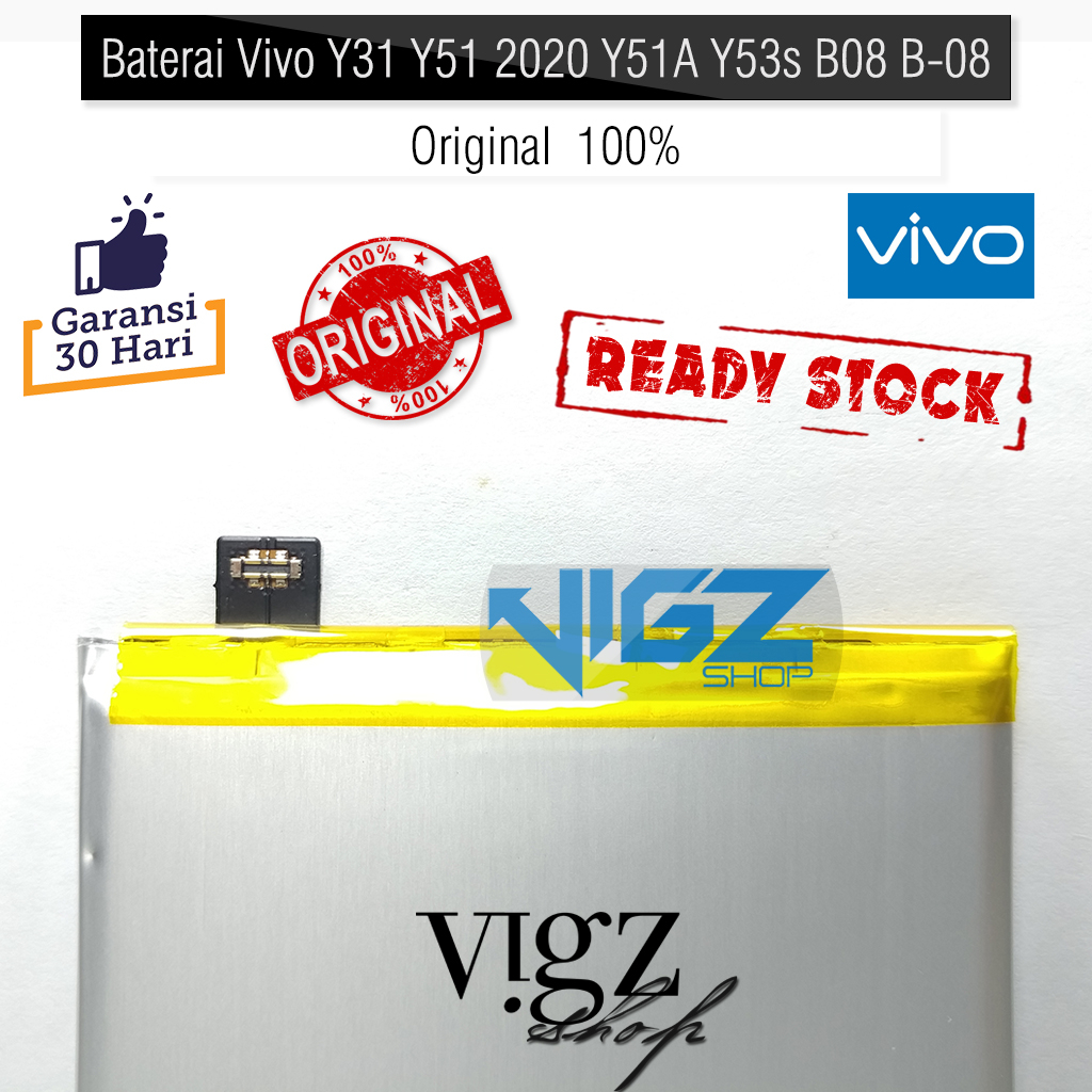 Baterai Vivo Y31 Y51 2020 Y51A Y53s B08 B-08 Original 100%