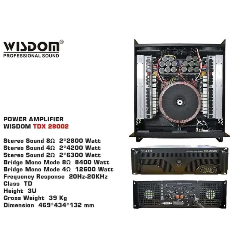 POWER AMPLIFIER WISDOM TDX 28002