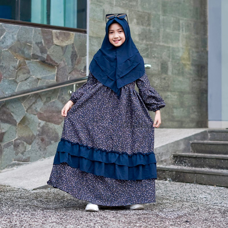 Set GAMIS ANAK SAKILA BUNGA KECIL MIX CERUTY ARMANY