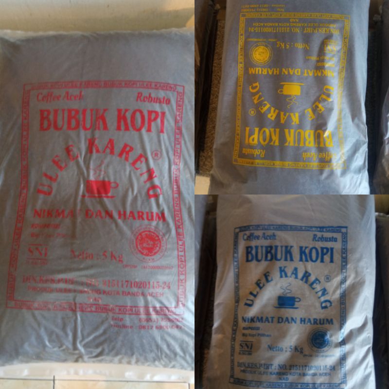 

Kopi Sareng ( bubuk kasar ) ulee kareng 5 kg ( 3 grade pilihan)