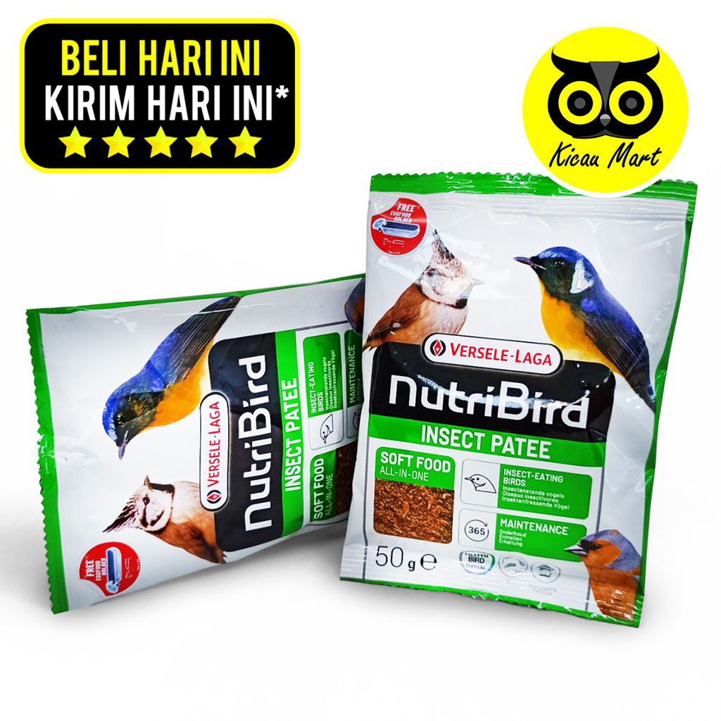 Pakan Burung Nutribird Insect Patee Versele Laga 50 Gram Voer Pur Makanan Burung Branjangan Lark Sonca Murai Kacer Anis Pleci Ciblek dll