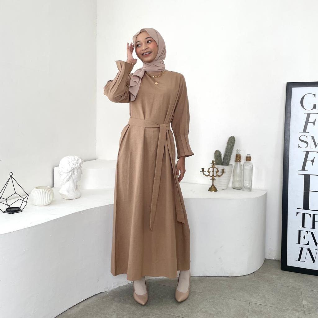 CLARISSA Dress | Dress Panjang Berbahan Linen [YEPPUOUTFIT]