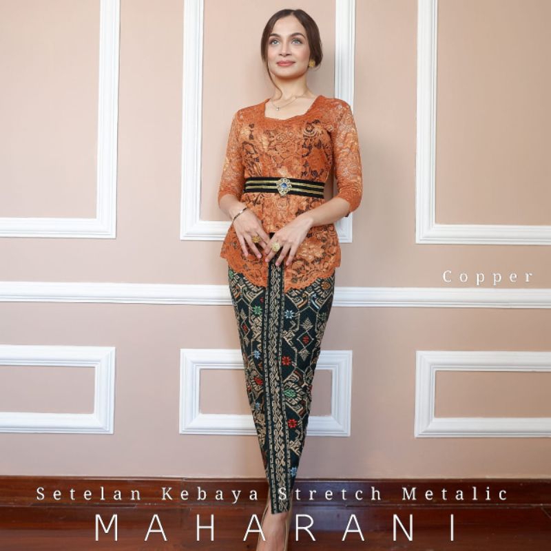 Kebaya Brokat Metalik Maharani ( Hanya Kebaya )