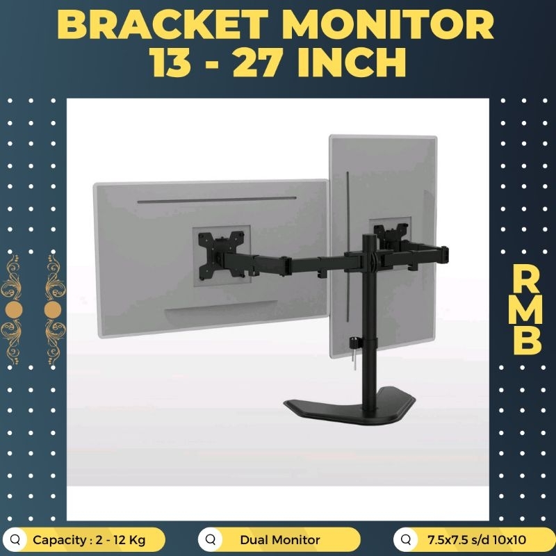 Bracket / Braket Monitor Dual Monitor 13 - 27 Inch