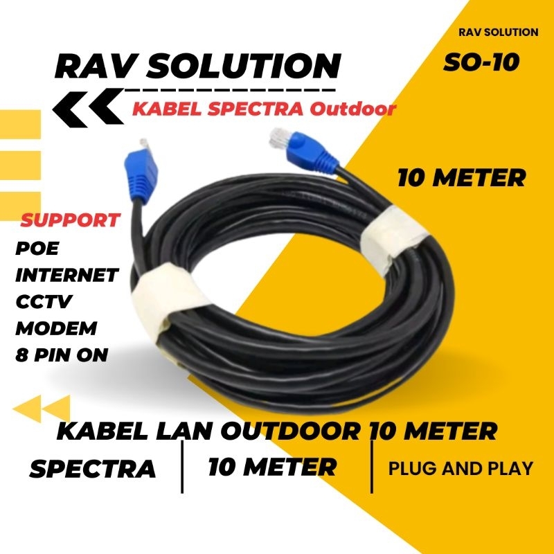 KABEL LAN OUTDOOR CAT 5 SPECTRA SIAP PAKAI