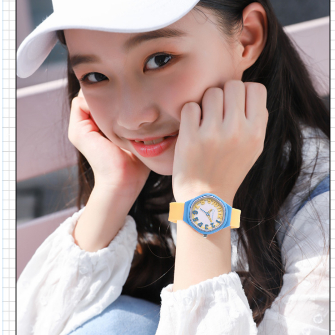 MINGRUI Jam Tangan Wanita Analog girl junior high school and elementary Jam Tangan Analog anak waterproof sport watch pointer type electronic watch male cute fashion simple