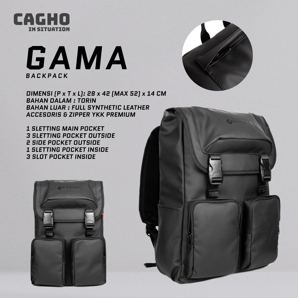 CAGHO I Gama I Backpack I Tas Ransel Pria