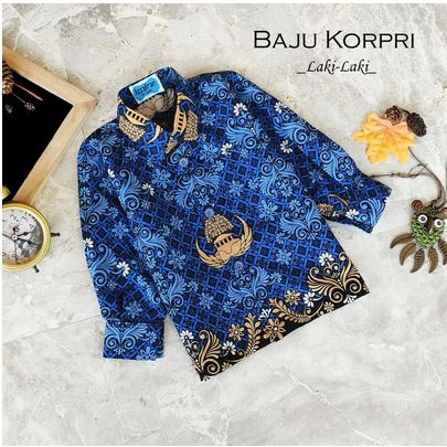 seragam Batik KORPRI / Baju korpri Pria - Wanita Lengan Panjang / Batik korpri PNS