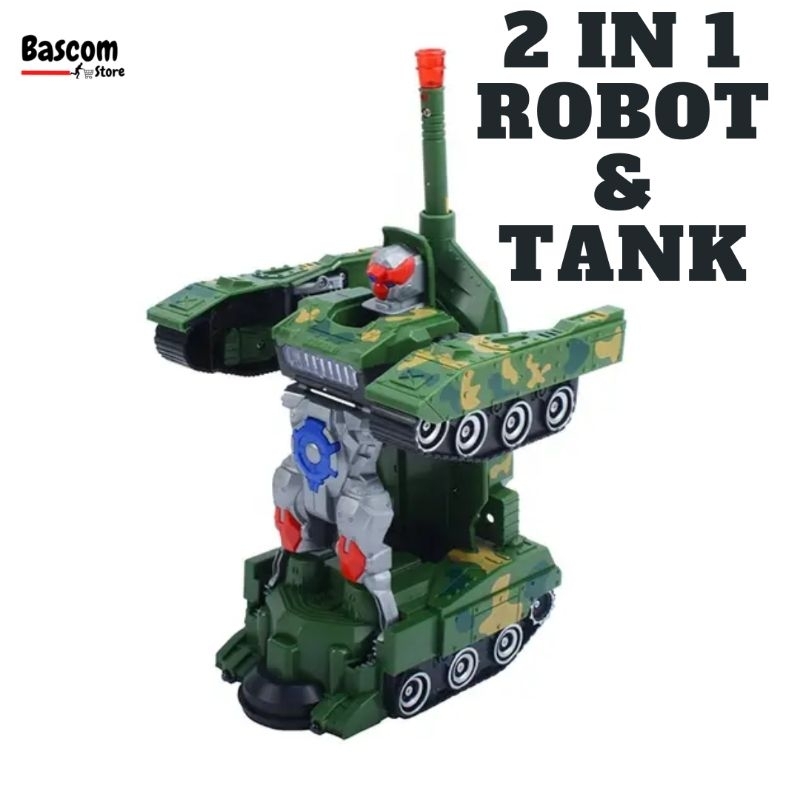 MAINAN ROBOT 2 IN 1 TANK DAN ROBOT/ARMY ROBOT COMBAT TANK