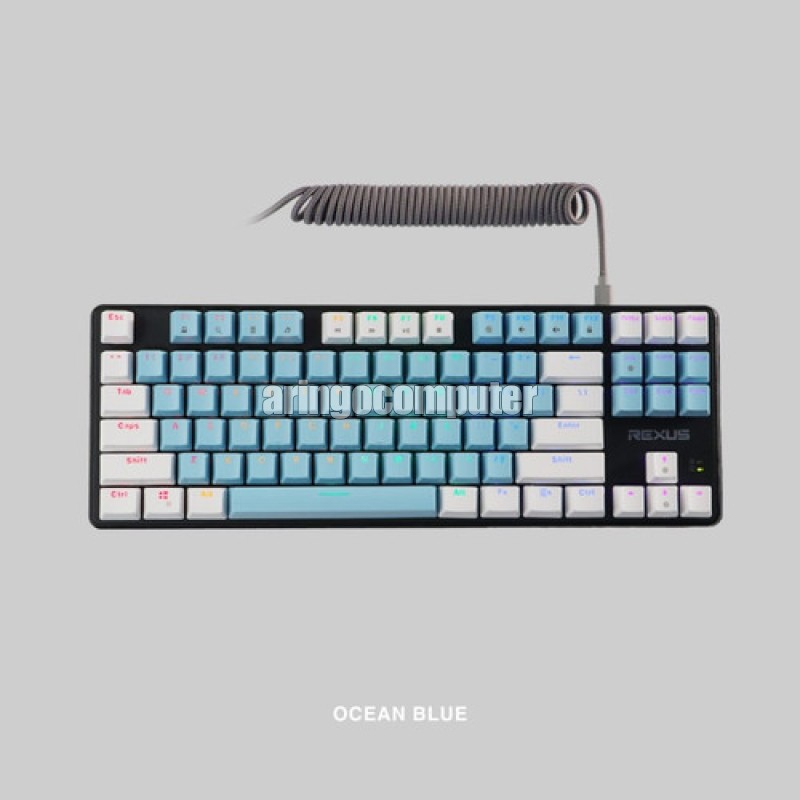 Keyboard Rexus GAMING MECHANICAL MX5.2 OCEAN BLUE BLUE-WHITE BLUE SWITCH