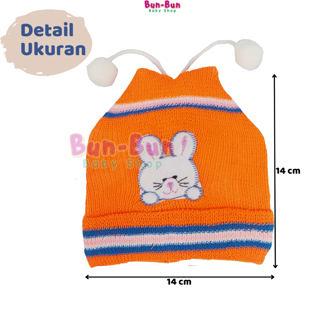 Topi Bayi Kupluk Rajut Laki Perempuan Baju Baby Newborn Perlengkapan Aksesoris Baru Lahir Unisex bun