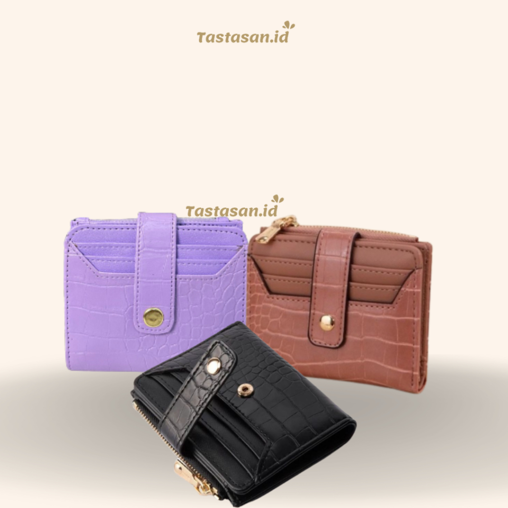 Dompet Lipat Wanita,Dompet Croco Wanita,Ginni Card Wallet