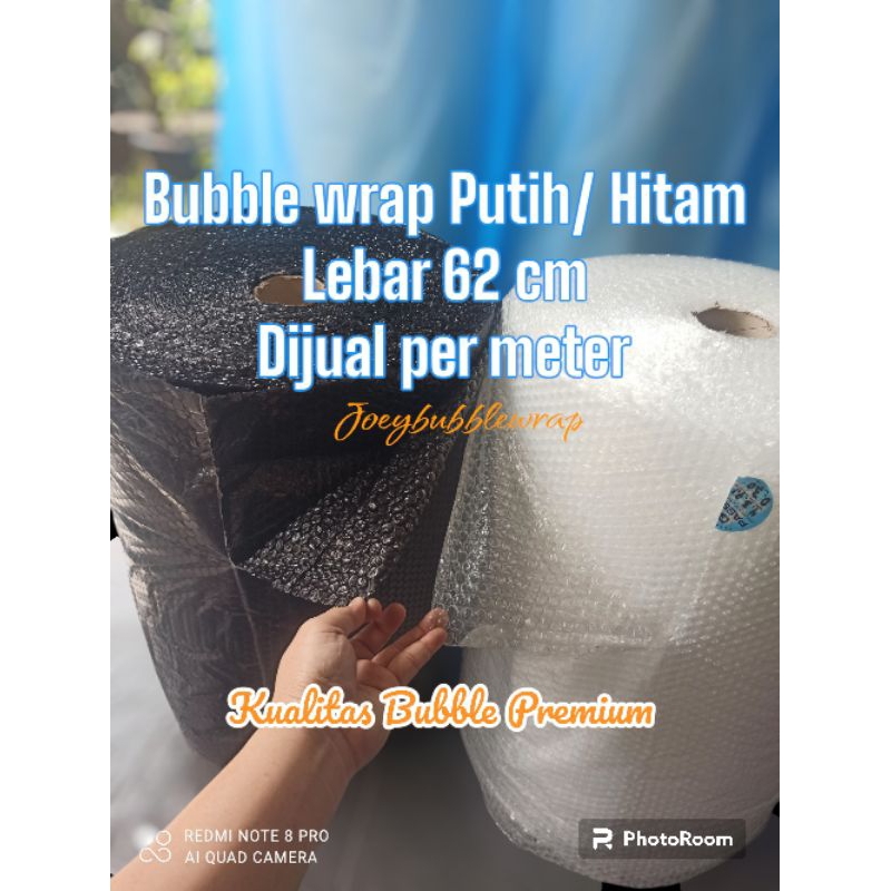 

1 mtr | Bubble wrap Harga per 1 METER LEBAR 62 cm Putih/ Hitam Kualitas Premium