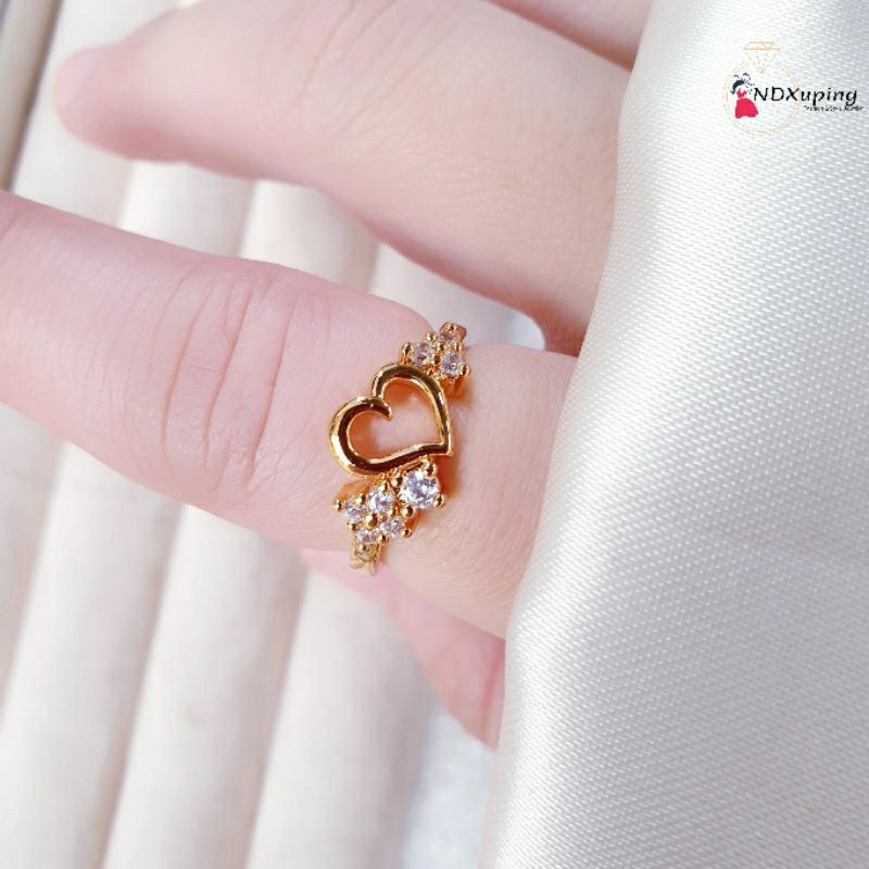 Cincin Wanita Dewasa Xuping Fashion Love Permata N16062301