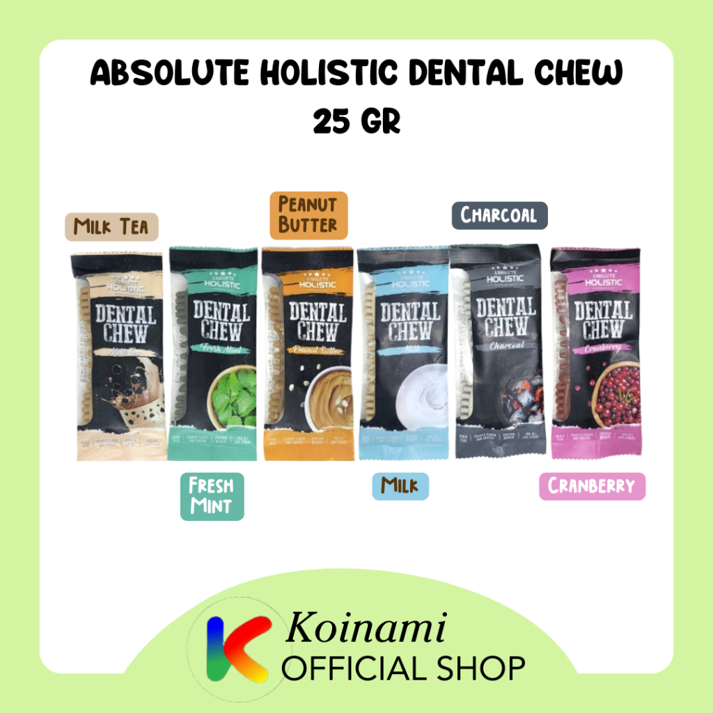 Absolute Holistic Dental Chew 25gr - Dog Treats - Snack Anjing - Pembersih Gigi Anjing - Dentastik Snack Gigi Anjing - Gigitan Anjing