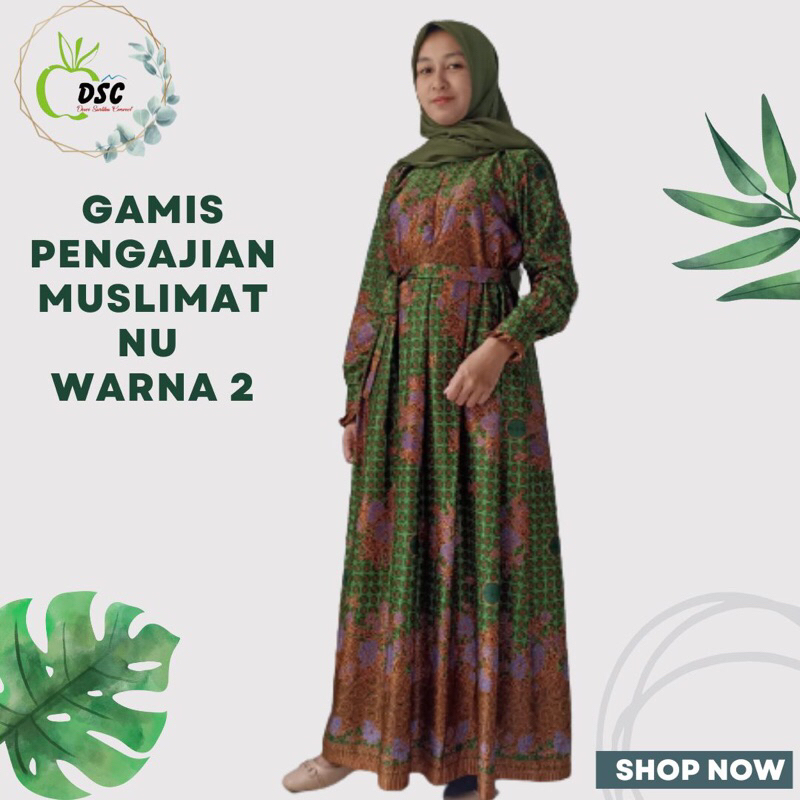 Gamis Batik Muslimat NU / Terusan Rok Muslimat Model Cantik Tesedia Berbagai ukuran